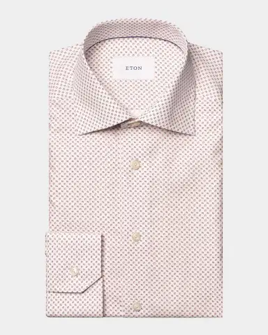 Eton Men's Signature Twill Geo-Print Dress Shirt | Thumbnail 2 Eton Men's Signature Twill Geo-Print Dress Shirt | Thumbnail 2
