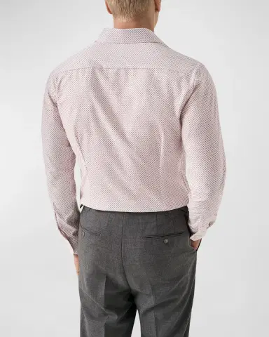 Eton Men's Signature Twill Geo-Print Dress Shirt | Thumbnail 3 Eton Men's Signature Twill Geo-Print Dress Shirt | Thumbnail 3
