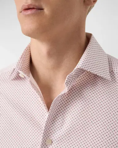 Eton Men's Signature Twill Geo-Print Dress Shirt | Thumbnail 5 Eton Men's Signature Twill Geo-Print Dress Shirt | Thumbnail 5