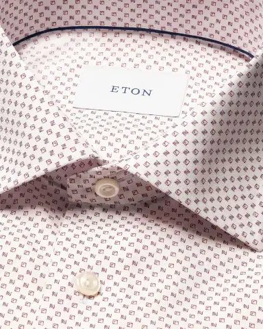 Eton Men's Signature Twill Geo-Print Dress Shirt | Thumbnail 6 Eton Men's Signature Twill Geo-Print Dress Shirt | Thumbnail 6