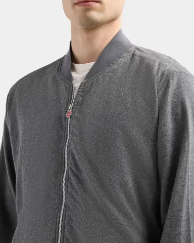 Kiton Men's Cotton Jersey Bomber Jacket | Thumbnail 5 Kiton Men's Cotton Jersey Bomber Jacket | Thumbnail 5