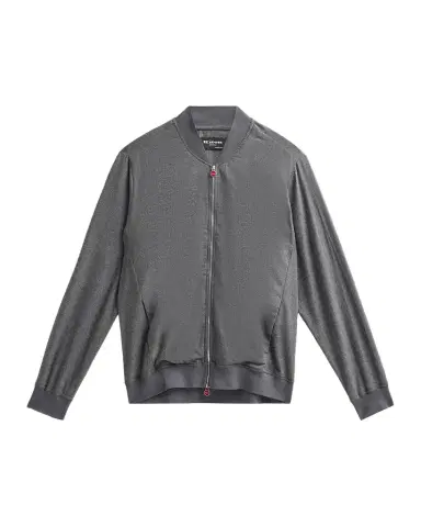 Kiton Men's Cotton Jersey Bomber Jacket | Thumbnail 1 Kiton Men's Cotton Jersey Bomber Jacket | Thumbnail 1