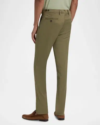 Sartorio Men 's Flat-Front Cotton-Blend Trousers | Thumbnail 3 Sartorio Men 's Flat-Front Cotton-Blend Trousers | Thumbnail 3