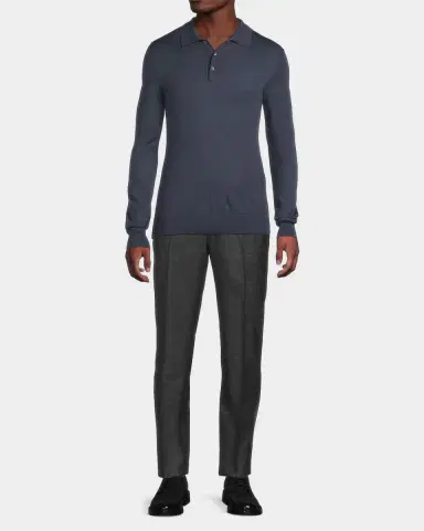 Isaia Men 's Wool Polo Sweater | Thumbnail 2 Isaia Men 's Wool Polo Sweater | Thumbnail 2