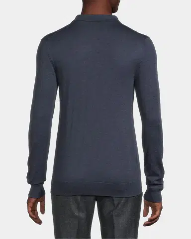Isaia Men 's Wool Polo Sweater | Thumbnail 3 Isaia Men 's Wool Polo Sweater | Thumbnail 3