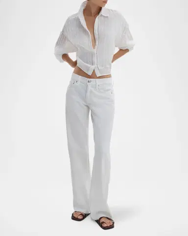 rag & bone Marin Cotton-Blend Cropped Shirt | Thumbnail 2 rag & bone Marin Cotton-Blend Cropped Shirt | Thumbnail 2
