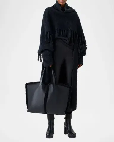 Akris Ai Reversible Leather and Shearling Tote Bag | Thumbnail 2 Akris Ai Reversible Leather and Shearling Tote Bag | Thumbnail 2