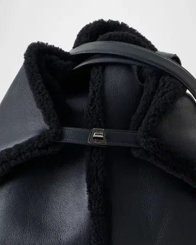 Akris Ai Reversible Leather and Shearling Tote Bag | Thumbnail 6 Akris Ai Reversible Leather and Shearling Tote Bag | Thumbnail 6