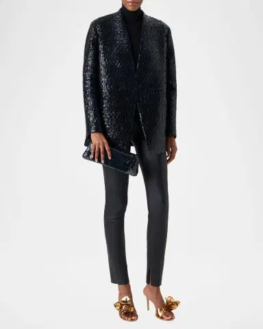 Akris Anouk Sequin Trapezoid Clutch Bag | Thumbnail 2 Akris Anouk Sequin Trapezoid Clutch Bag | Thumbnail 2