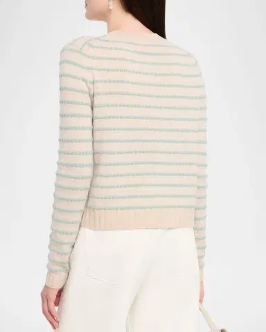 Guest In Residence Pebble Stripe Cashmere Sweater | Thumbnail 3 Guest In Residence Pebble Stripe Cashmere Sweater | Thumbnail 3