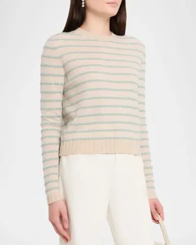 Guest In Residence Pebble Stripe Cashmere Sweater | Thumbnail 4 Guest In Residence Pebble Stripe Cashmere Sweater | Thumbnail 4