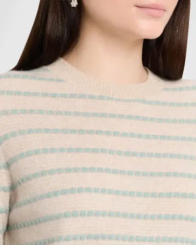 Guest In Residence Pebble Stripe Cashmere Sweater | Thumbnail 5 Guest In Residence Pebble Stripe Cashmere Sweater | Thumbnail 5