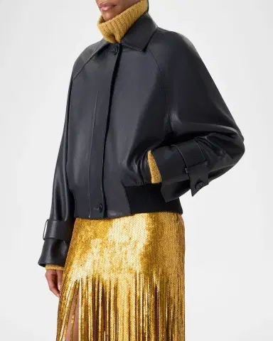 Akris Kallisto Lamb Nappa Leather Jacket | Thumbnail 4 Akris Kallisto Lamb Nappa Leather Jacket | Thumbnail 4