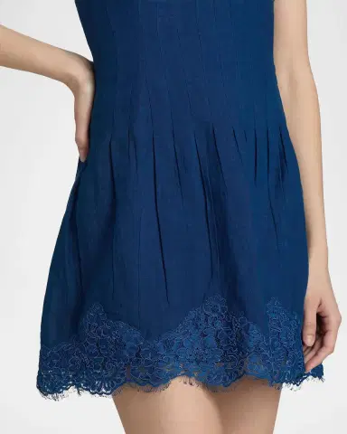 Cami NYC Belinda Strapless Lace-Trimmed Linen Minidress | Thumbnail 5 Cami NYC Belinda Strapless Lace-Trimmed Linen Minidress | Thumbnail 5