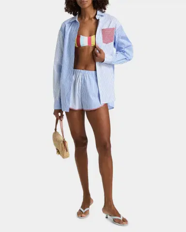 Solid & Striped The Avril Stripe Button-Front Shirt | Thumbnail 2 Solid & Striped The Avril Stripe Button-Front Shirt | Thumbnail 2