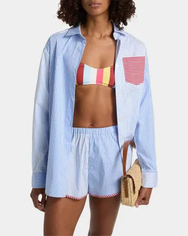 Solid & Striped The Avril Stripe Button-Front Shirt | Thumbnail 4 Solid & Striped The Avril Stripe Button-Front Shirt | Thumbnail 4