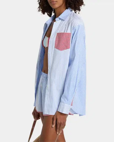 Solid & Striped The Avril Stripe Button-Front Shirt | Thumbnail 7 Solid & Striped The Avril Stripe Button-Front Shirt | Thumbnail 7