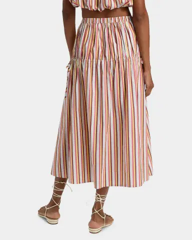 Solid & Striped The Ivy Striped Drop-Waist Midi Skirt | Thumbnail 3 Solid & Striped The Ivy Striped Drop-Waist Midi Skirt | Thumbnail 3