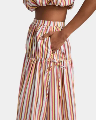 Solid & Striped The Ivy Striped Drop-Waist Midi Skirt | Thumbnail 5 Solid & Striped The Ivy Striped Drop-Waist Midi Skirt | Thumbnail 5