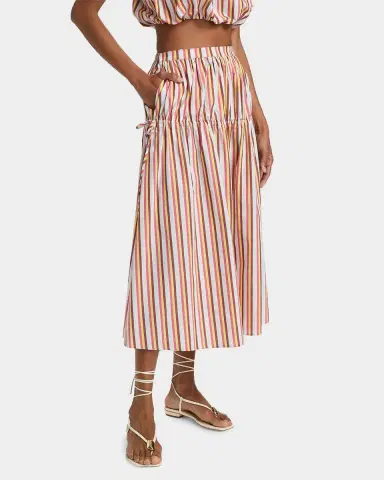 Solid & Striped The Ivy Striped Drop-Waist Midi Skirt | Thumbnail 7 Solid & Striped The Ivy Striped Drop-Waist Midi Skirt | Thumbnail 7