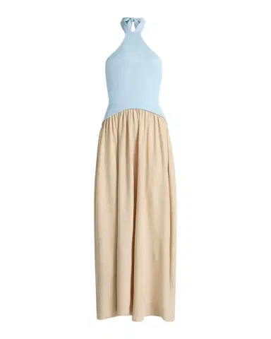 Solid & Striped The Jordan Colorblocked Halter Maxi Dress | Thumbnail 1 Solid & Striped The Jordan Colorblocked Halter Maxi Dress | Thumbnail 1