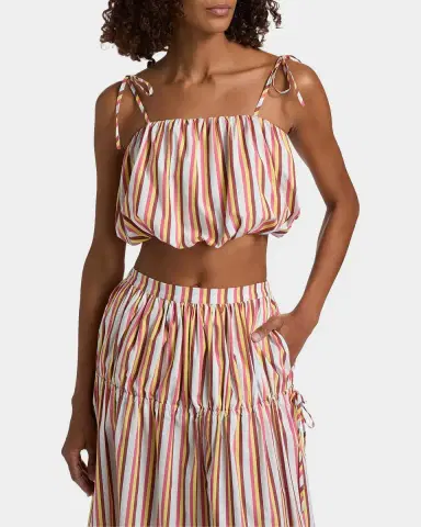Solid & Striped The Ivy Striped Bubble Crop Top | Thumbnail 4 Solid & Striped The Ivy Striped Bubble Crop Top | Thumbnail 4