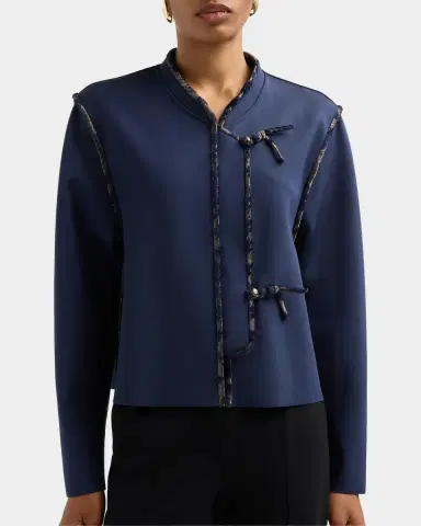 Giorgio Armani Brocade-Trim Jacket | Thumbnail 4 Giorgio Armani Brocade-Trim Jacket | Thumbnail 4