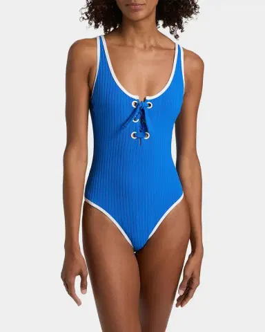 Solid & Striped The Sia Lace-Up One-Piece Swimsuit | Thumbnail 4 Solid & Striped The Sia Lace-Up One-Piece Swimsuit | Thumbnail 4