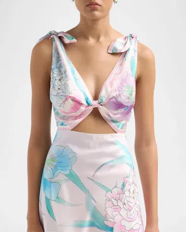 Retrofête Icelyn Stretch-Silk Mini Dress | Thumbnail 5 Retrofête Icelyn Stretch-Silk Mini Dress | Thumbnail 5