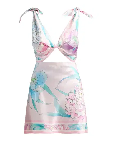 Retrofête Icelyn Stretch-Silk Mini Dress | Thumbnail 1 Retrofête Icelyn Stretch-Silk Mini Dress | Thumbnail 1
