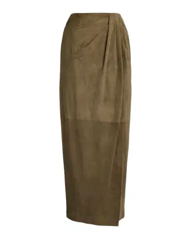 Ralph Lauren Collection Lightweight Suede Midi Skirt | Thumbnail 1 Ralph Lauren Collection Lightweight Suede Midi Skirt | Thumbnail 1