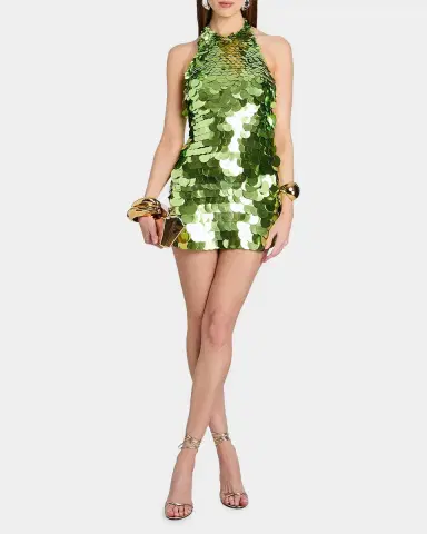 Retrofete Bondera Sequined Halter Mini Dress | Thumbnail 2 Retrofete Bondera Sequined Halter Mini Dress | Thumbnail 2