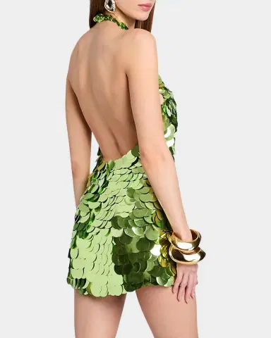 Retrofete Bondera Sequined Halter Mini Dress | Thumbnail 3 Retrofete Bondera Sequined Halter Mini Dress | Thumbnail 3