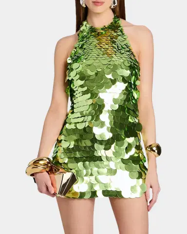 Retrofete Bondera Sequined Halter Mini Dress | Thumbnail 4 Retrofete Bondera Sequined Halter Mini Dress | Thumbnail 4