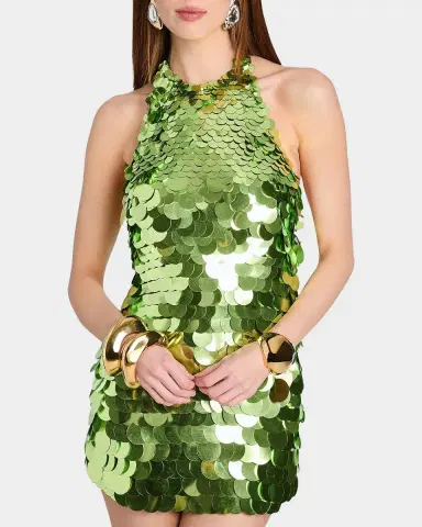 Retrofete Bondera Sequined Halter Mini Dress | Thumbnail 5 Retrofete Bondera Sequined Halter Mini Dress | Thumbnail 5