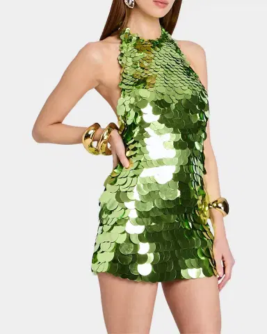 Retrofete Bondera Sequined Halter Mini Dress | Thumbnail 7 Retrofete Bondera Sequined Halter Mini Dress | Thumbnail 7