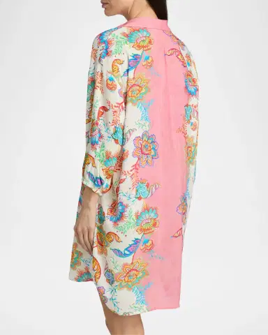 Johnny Was Roisin Floral Mini Shirtdress | Thumbnail 3 Johnny Was Roisin Floral Mini Shirtdress | Thumbnail 3