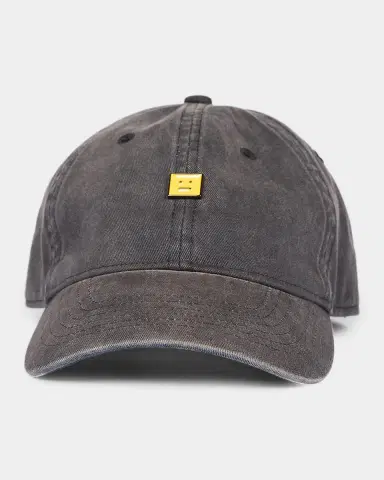 Acne Studios Men's Cunov Face Cotton Canvas Baseball Cap | Thumbnail 2 Acne Studios Men's Cunov Face Cotton Canvas Baseball Cap | Thumbnail 2