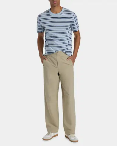 SIMKHAI Men 's Duke Striped Silk-Cotton T-Shirt | Thumbnail 2 SIMKHAI Men 's Duke Striped Silk-Cotton T-Shirt | Thumbnail 2