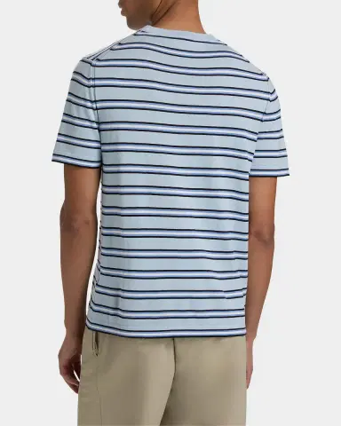 SIMKHAI Men 's Duke Striped Silk-Cotton T-Shirt | Thumbnail 3 SIMKHAI Men 's Duke Striped Silk-Cotton T-Shirt | Thumbnail 3