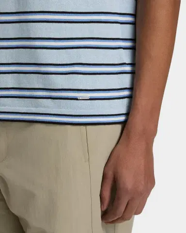 SIMKHAI Men 's Duke Striped Silk-Cotton T-Shirt | Thumbnail 5 SIMKHAI Men 's Duke Striped Silk-Cotton T-Shirt | Thumbnail 5