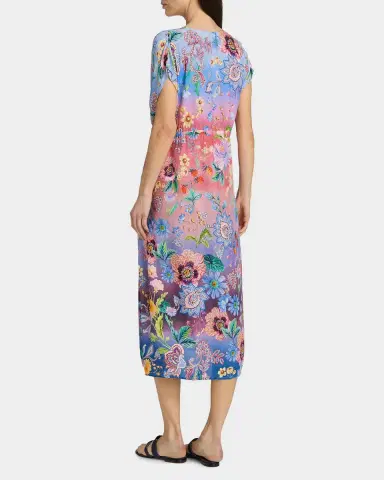 Johnny Was Lilliana Gradient Floral Caftan | Thumbnail 3 Johnny Was Lilliana Gradient Floral Caftan | Thumbnail 3