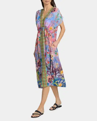 Johnny Was Lilliana Gradient Floral Caftan | Thumbnail 4 Johnny Was Lilliana Gradient Floral Caftan | Thumbnail 4