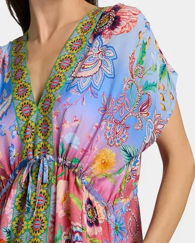 Johnny Was Lilliana Gradient Floral Caftan | Thumbnail 5 Johnny Was Lilliana Gradient Floral Caftan | Thumbnail 5