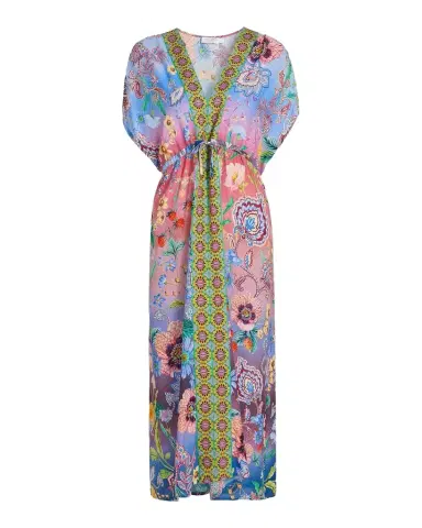 Johnny Was Lilliana Gradient Floral Caftan | Thumbnail 1 Johnny Was Lilliana Gradient Floral Caftan | Thumbnail 1
