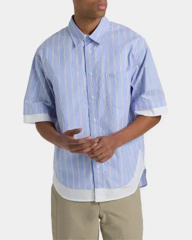 Simkhai Men's Steven Double-Layer Shirt | Thumbnail 4 Simkhai Men's Steven Double-Layer Shirt | Thumbnail 4