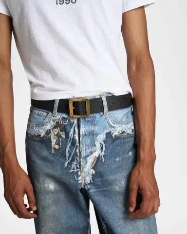 Acne Studios Men's Reversible Suede Belt | Thumbnail 4 Acne Studios Men's Reversible Suede Belt | Thumbnail 4