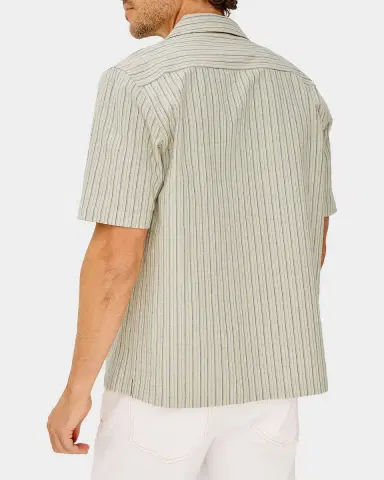 RAILS Men's Ely Striped Linen-Cotton Camp Shirt | Thumbnail 3 RAILS Men's Ely Striped Linen-Cotton Camp Shirt | Thumbnail 3