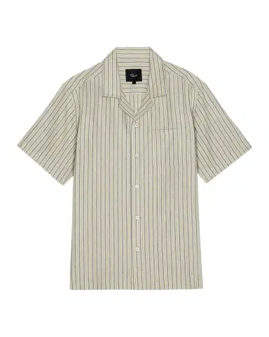 RAILS Men's Ely Striped Linen-Cotton Camp Shirt | Thumbnail 1 RAILS Men's Ely Striped Linen-Cotton Camp Shirt | Thumbnail 1