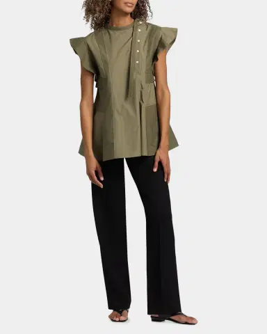 3.1 Phillip Lim Cotton Poplin Button-Front Blouse | Thumbnail 2 3.1 Phillip Lim Cotton Poplin Button-Front Blouse | Thumbnail 2